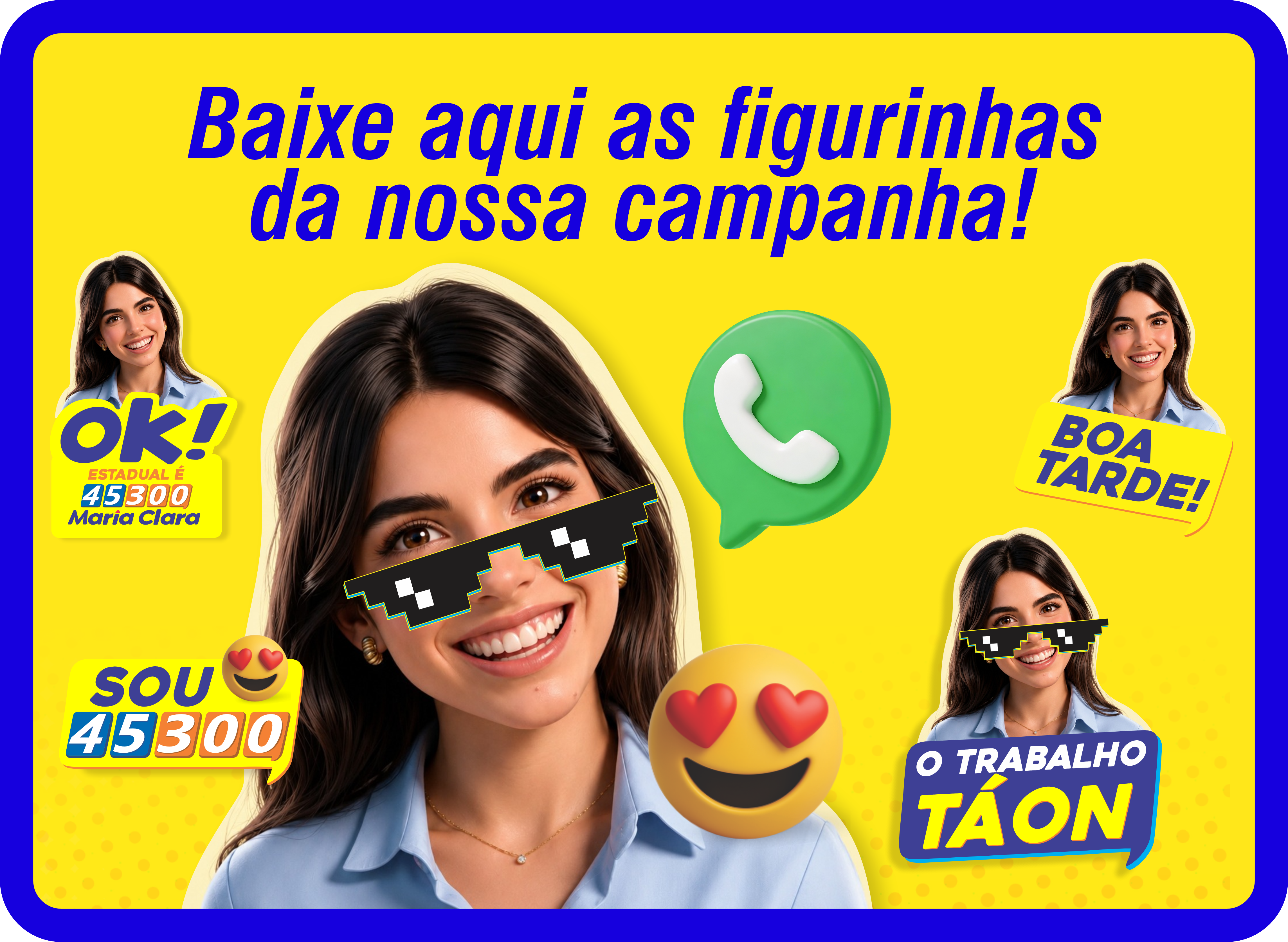 Baixe aqui as figurinhas da nossa campanha