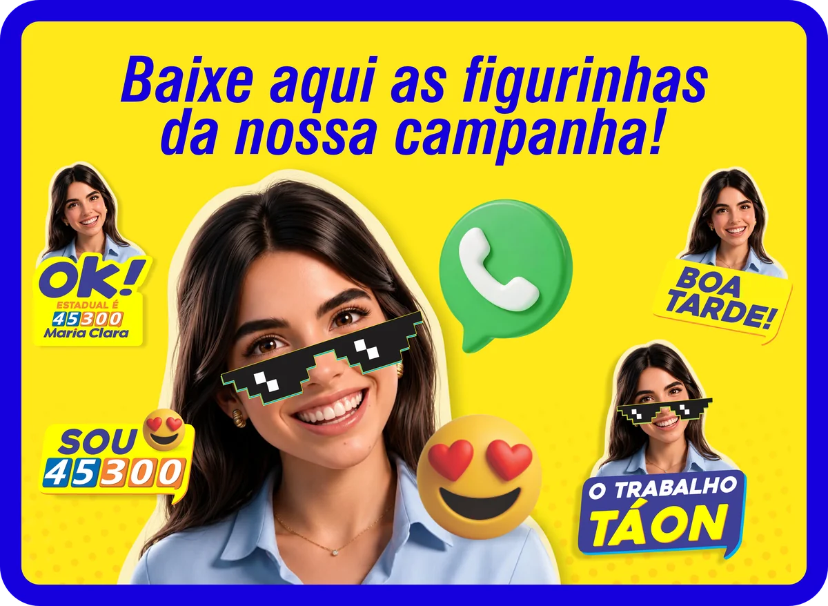 Baixe aqui as figurinhas da nossa campanha